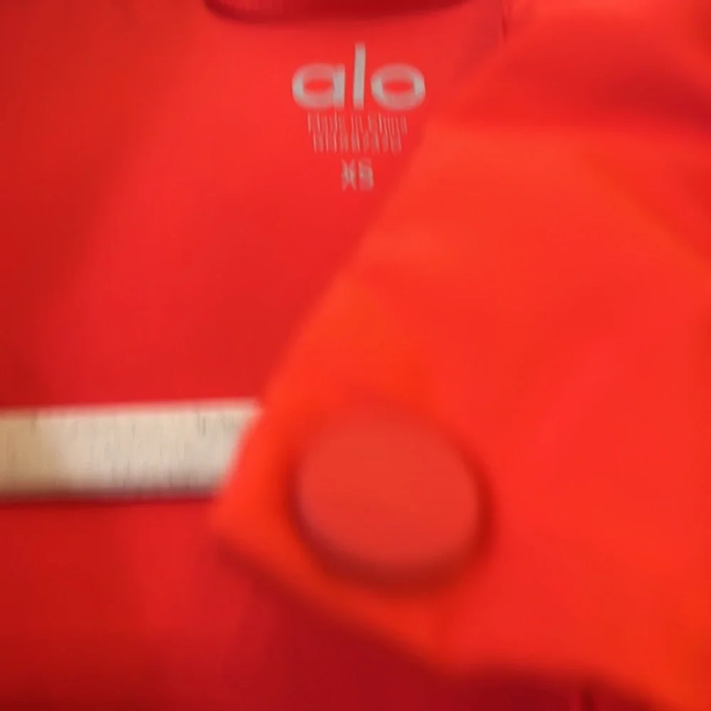 ALO Yoga Red Cropped Puffer Jacket
